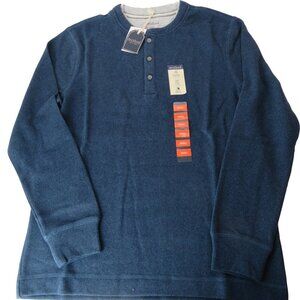 Method 1/4 Buttoned Layered Henley Shirt - Small